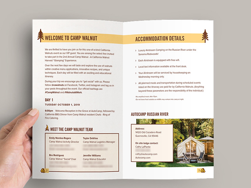 Camp Walnut Brochure for California Walnuts